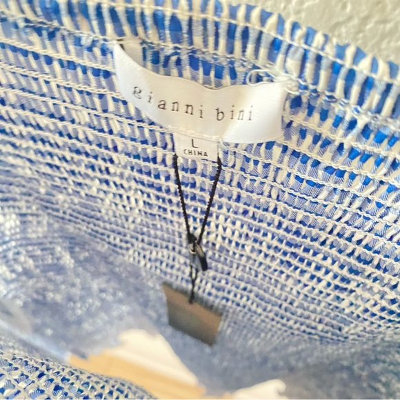 Gianni Bini Mia Smocked Gingham Square Neck Ruffle strap Dress Red Size L - Picture 3 of 5